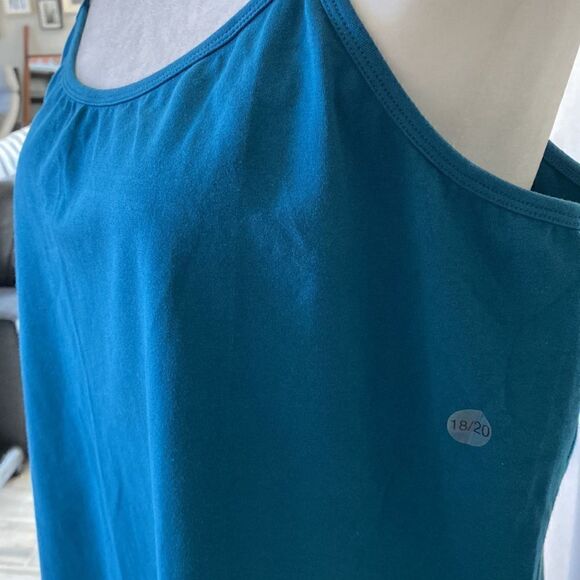 Lane Bryant Turquoise Blue Tank Top 18/20 Cotton Blend NWOT Adjustable Straps - Picture 11 of 14